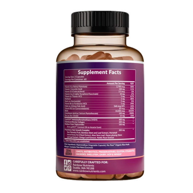Hair Growth Rainbow Nutrients (120 cápsulas)