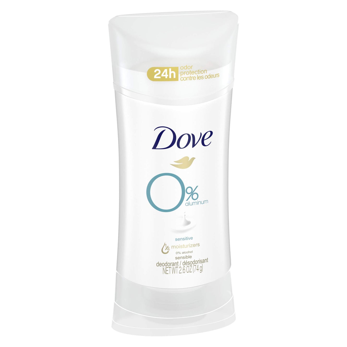Desodorante Dove Sensitive 0% aluminio (74g)