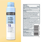 Protector Solar en Spray Neutrogena SPF 70 (141 gramos)