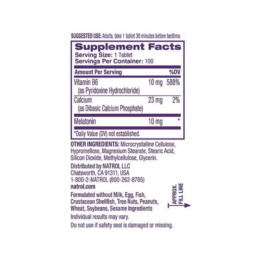 Melatonina Natrol Time Release 10mg (100 tabletas)