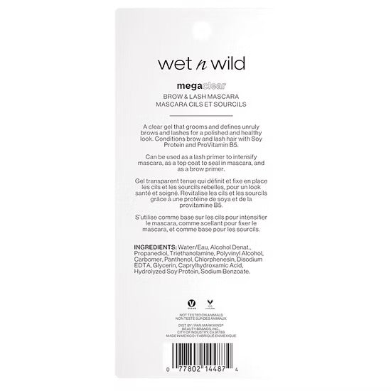 Máscara de pestañas y cejas Transparente wet n wild (9ml)