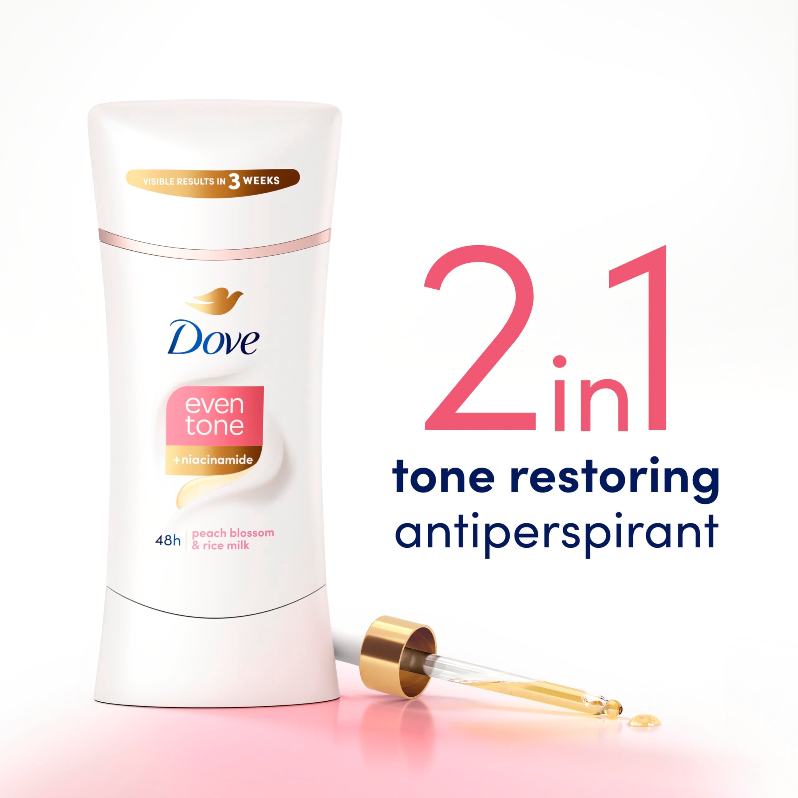 Desodorante Antitranspirante Dove Even Tone Peach Blossom & Rice Milk (74g)