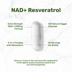 NAD+ Resveratrol 1.000mg Deal Supplement (120 cápsulas)