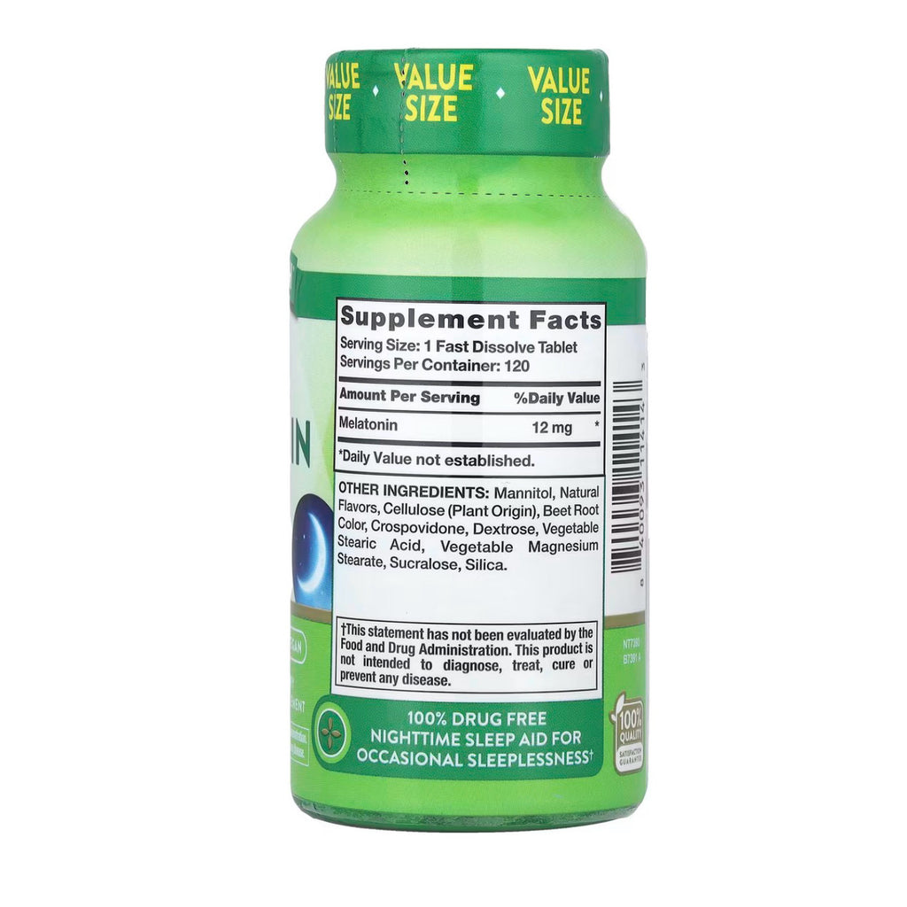 Melatonina Nature's Truth 12mg (120 tabletas)