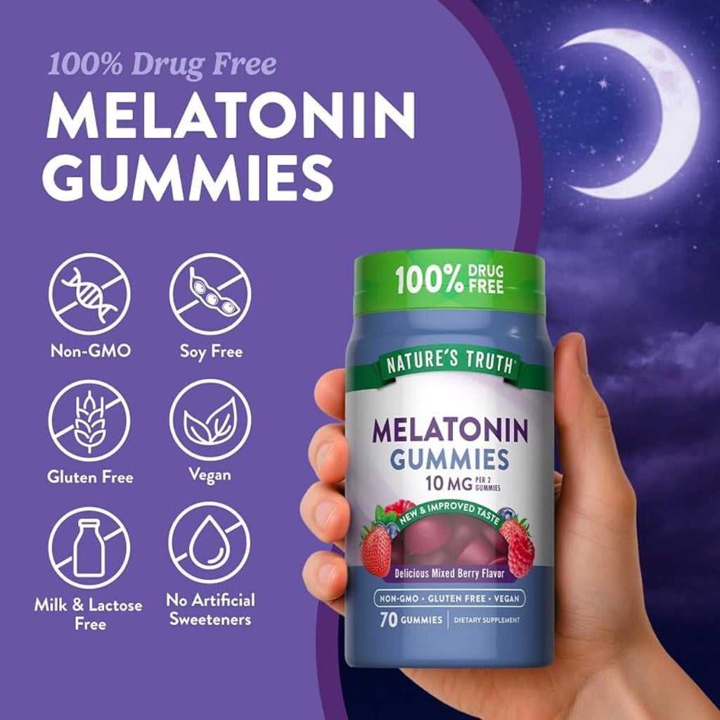 Melatonina Nature’s Truht 10mg (70 gomitas)