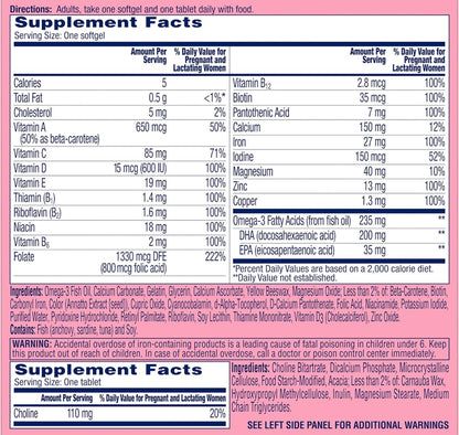 Multivitaminico Prenatal Advanced con Ácido Folico One A Day (90+90)