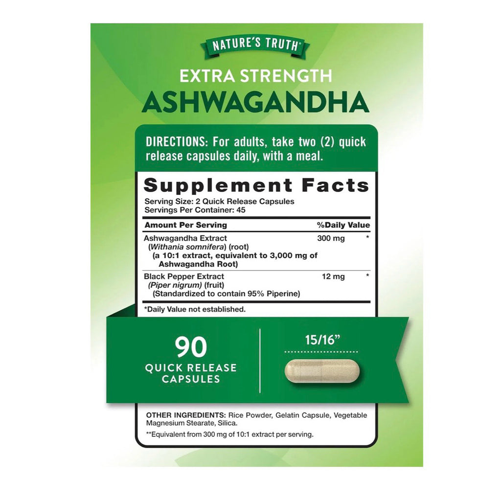 Ashwagandha Nature's Truth (90 cápsulas)
