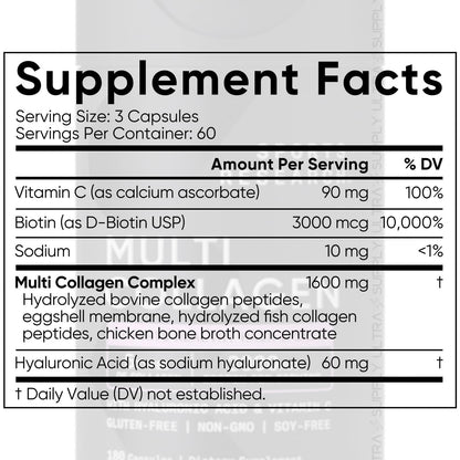 Multi Colágeno Sports Research (180 cápsulas)