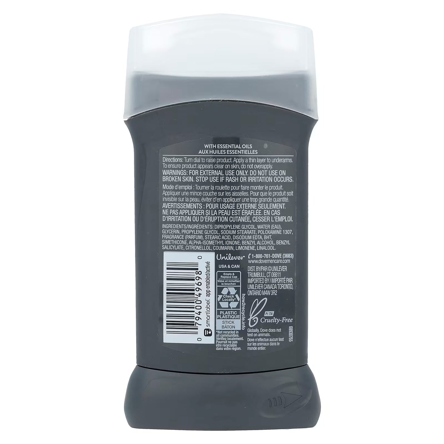 Desodorante Men + care Midnigth Clásico Dove (85g)