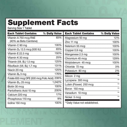 Mature Multi Adultos 50+ Kirkland (400 tabletas)