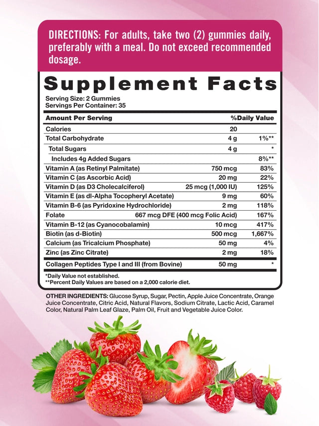 Multivitamínico para Mujer con Colágeno y Biotina Nature's Truth (70 gomitas)