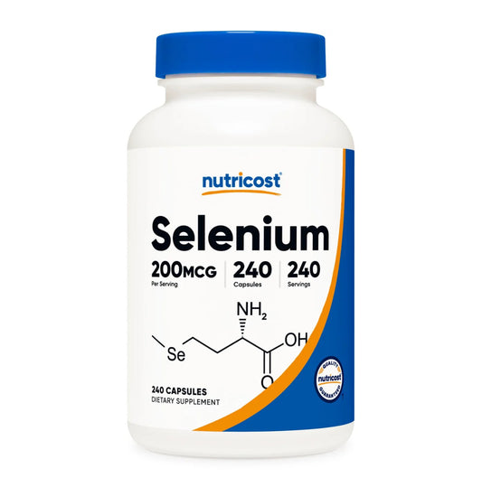 Selenio Nutricost 200mcg (240 cápsulas)