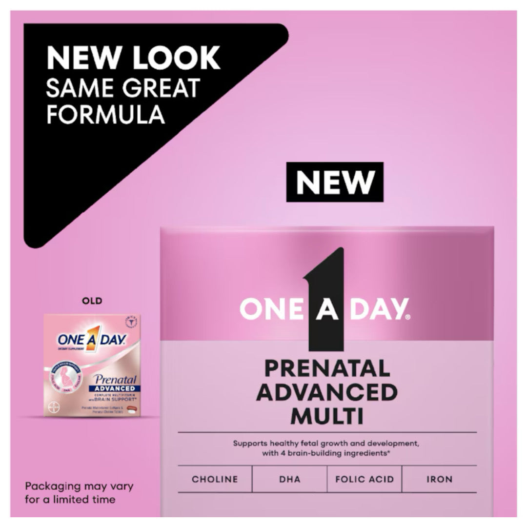 Multivitaminico Prenatal Advanced con Ácido Folico One A Day (90+90)