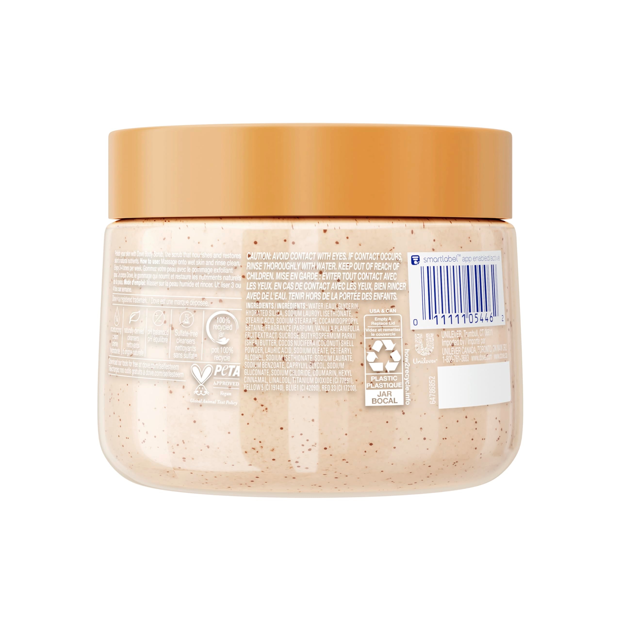 Exfoliante Corporal Dove Vainilla Sugar & Shea Butter (425g)