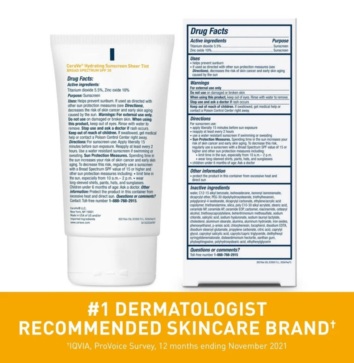 Protector Solar Tintado con SPF 30 CeraVe (50 ml)