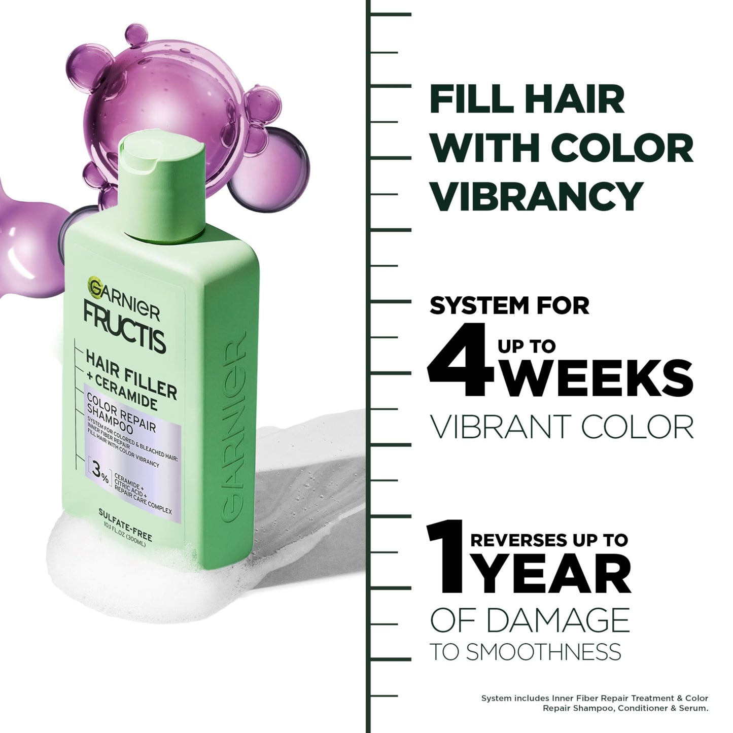 Kit Capilar (Shampoo y Acondicionador) Garnier Fructis Hair Filler (300ml)