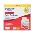 Acetaminophen Equate 500mg (2 pack-200 capletas)