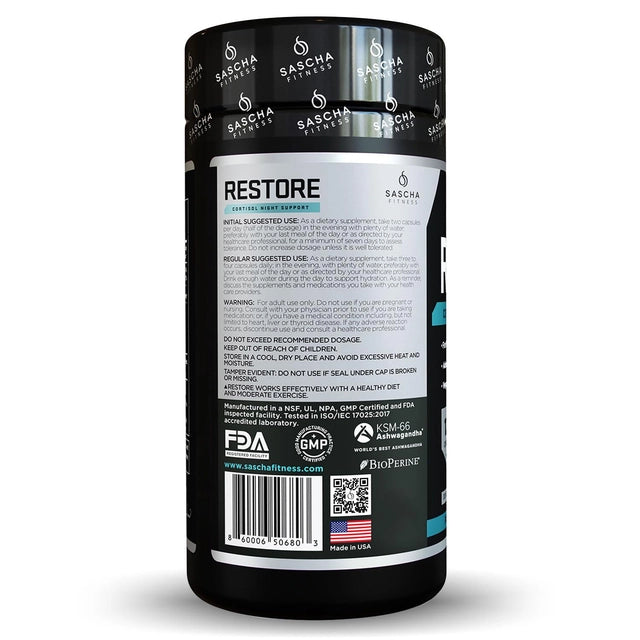 Restore Sascha Fitness (120 cápsulas)