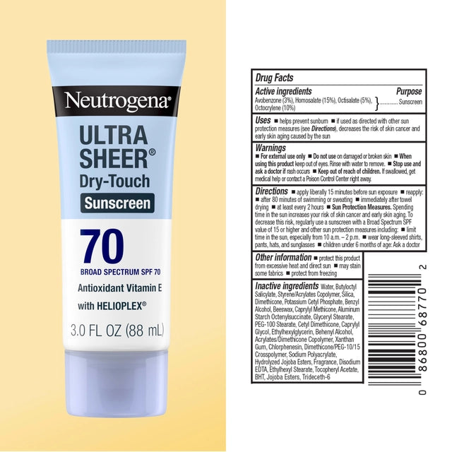 Protector Solar Neutrogena SPF 70 (88ml)