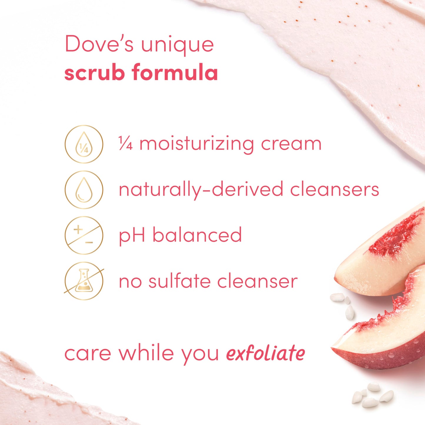 Exfoliante Corporal Dove White Peach & Crushed Rice (425g)