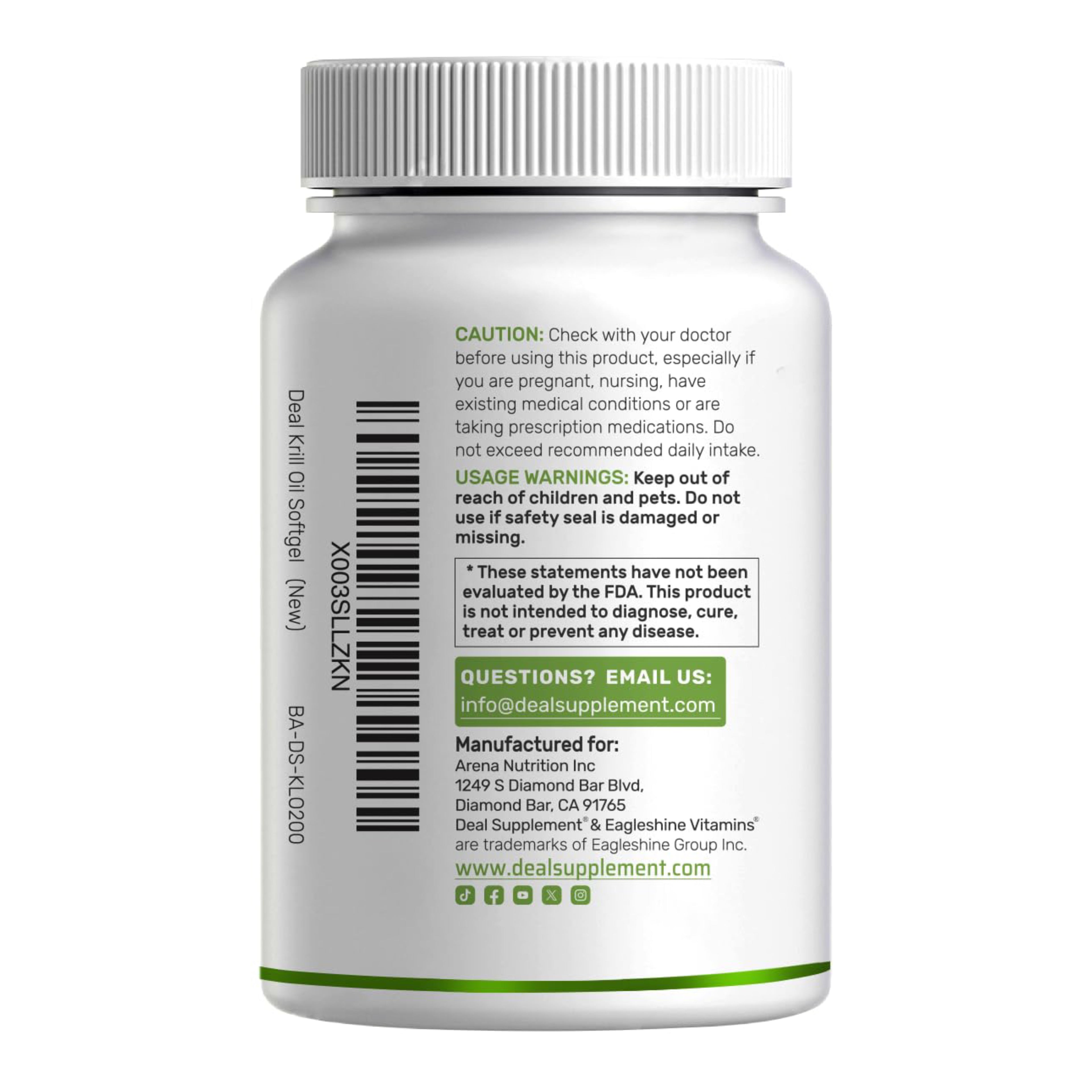 Krill Oil Deal Supplement 1.000mg (240 cápsulas)