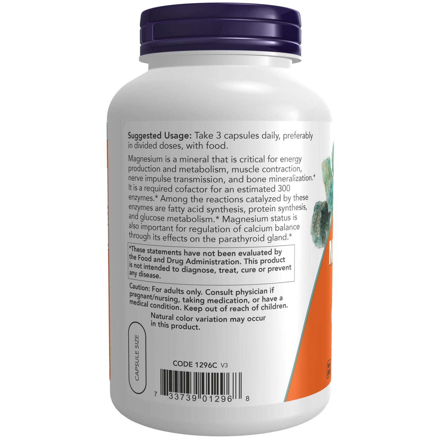 Citrato de Magnesio NOW 400mg (240 cápsulas)