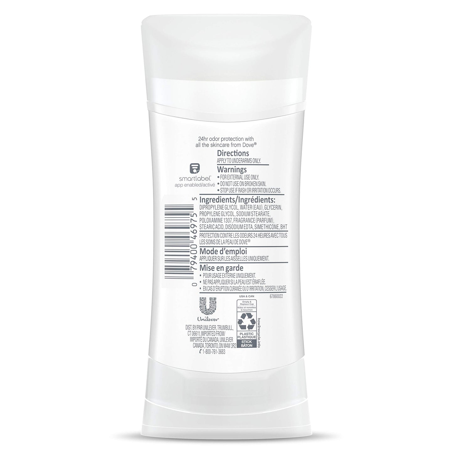Desodorante Dove Sensitive 0% aluminio (74g)