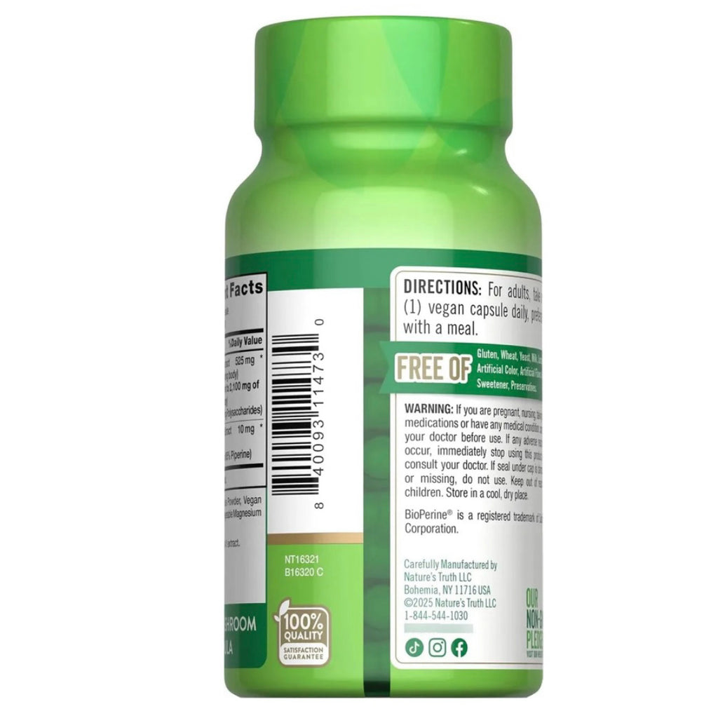 Melena de León Nature's Truth 2.100mg (50 cápsulas)