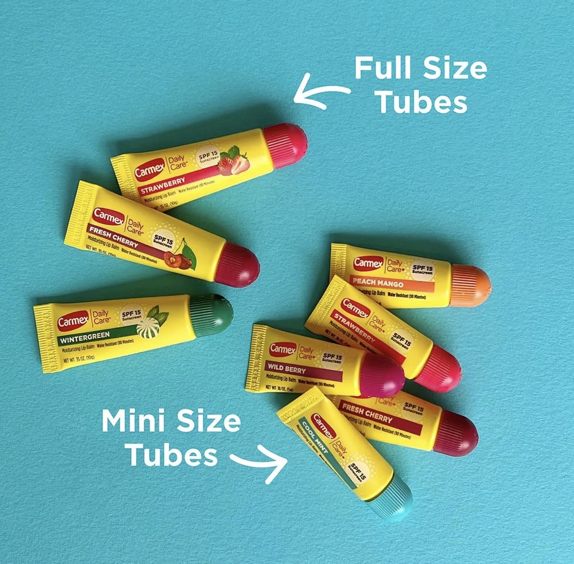 Paquete Variado Carmex (3 Daily Care + 5 Minis)