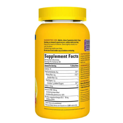 Triple Action Bioticos (Pre+ Pro + Post-biotics) Nature Made (100 gomitas)