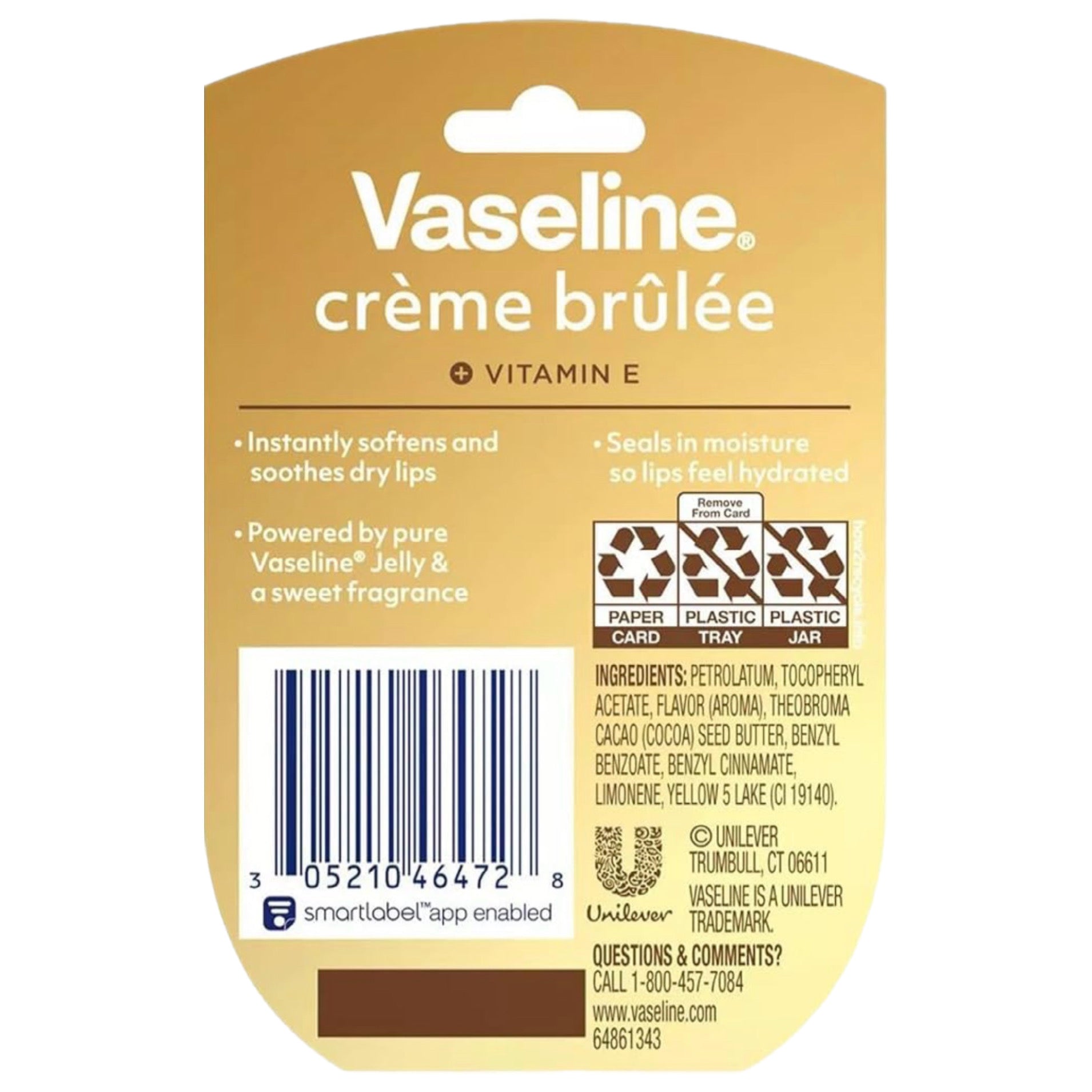 Hidratante de Labios Lip Therapy Crème Brûlée Vaseline (7g)