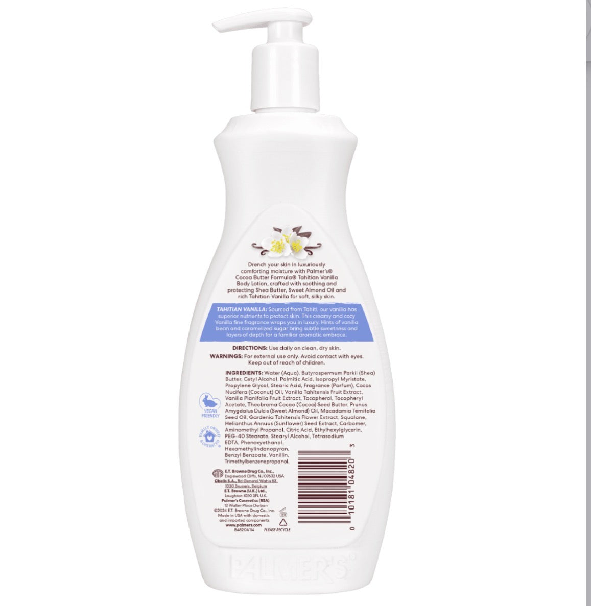 Crema Hidratante Corporal con fórmula de Vainilla de Tahití Palmer's (591ml)