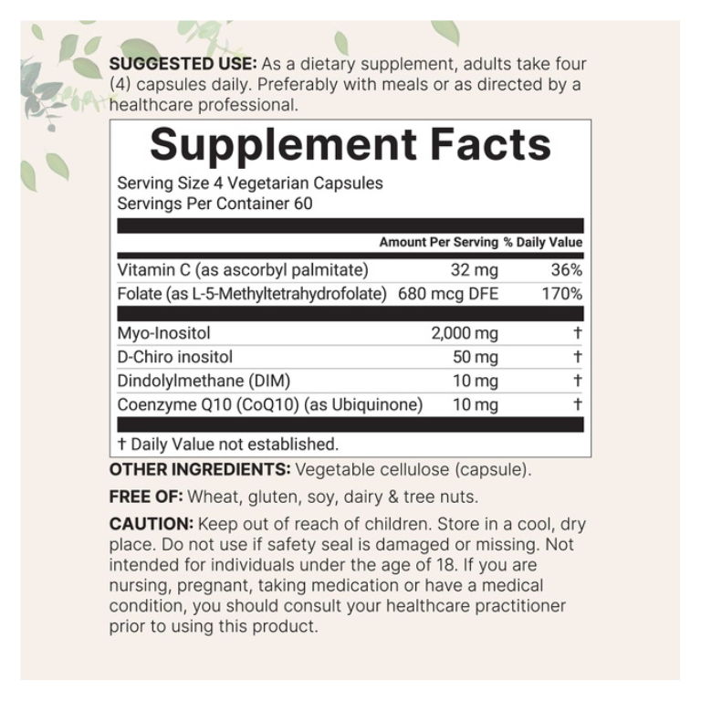 Myo and D-Chiro Inositol Microingredients (240 cápsulas)