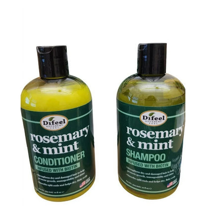 KIT Capilar (Shampoo y Acondicionador) Romero & Menta Difeel (355ml)