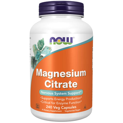 Citrato de Magnesio NOW 400mg (240 cápsulas)