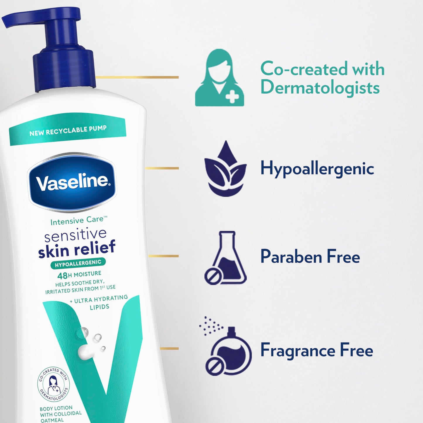 Crema Corporal Hidratante de cuidado intensivo Vaseline (600ml)