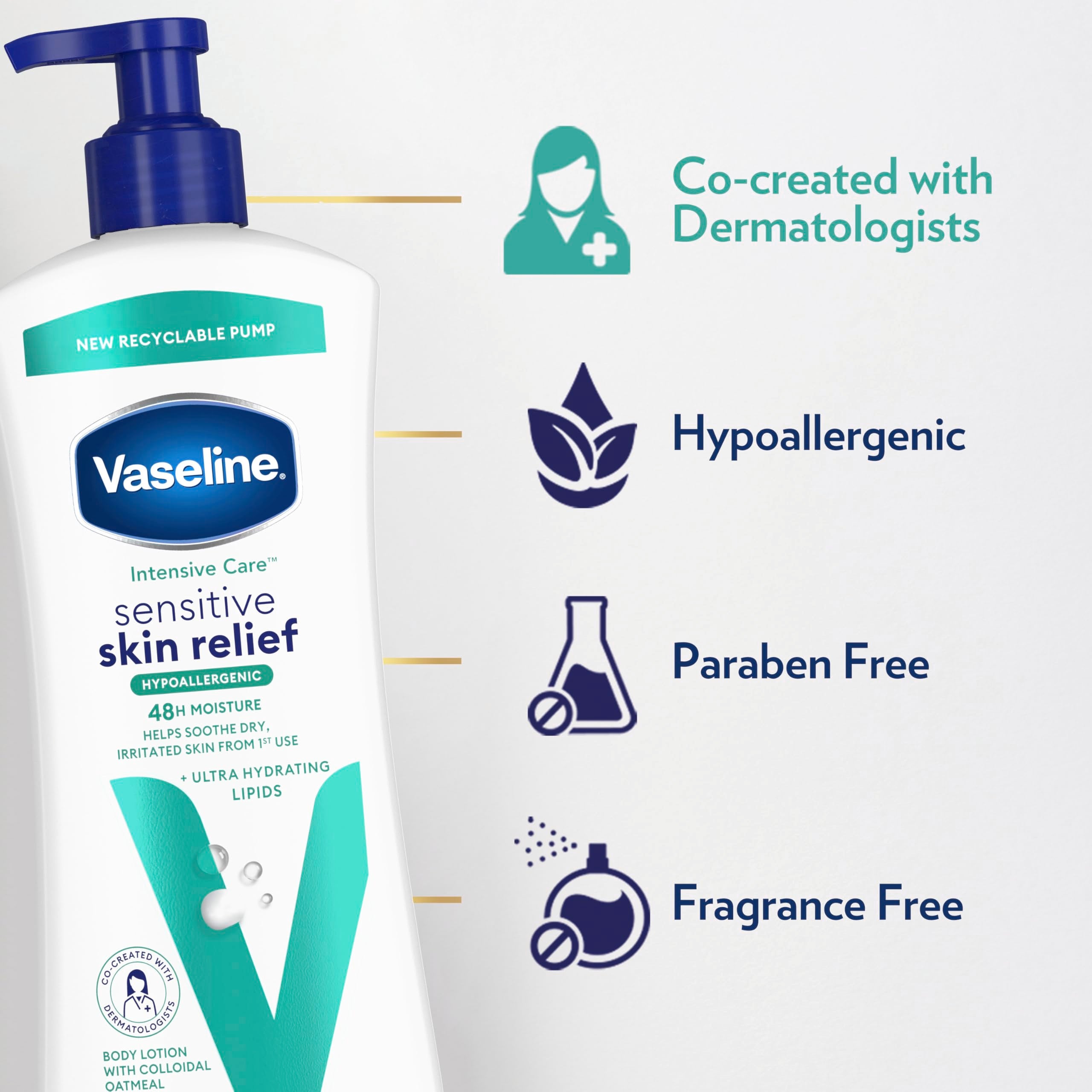 Crema Corporal Hidratante de cuidado intensivo Vaseline (600ml)