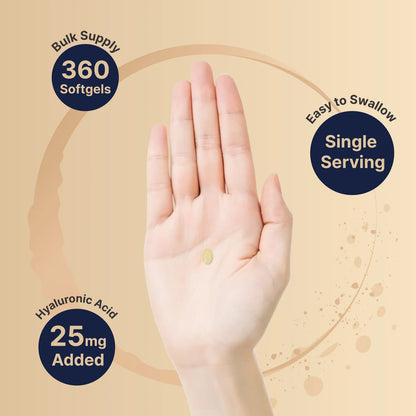 Biotina + Ácido Hialuronico NatureBell 10.000mcg (360 softgels)