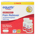 Acetaminophen Equate 500mg (2 pack-200 capletas)