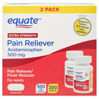 Acetaminophen Equate 500mg (2 pack-200 capletas)