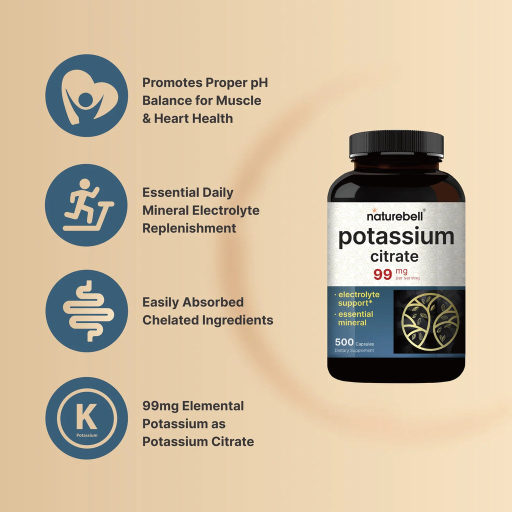 Citrato Potasio NatureBell 99mg (500 cápsulas)