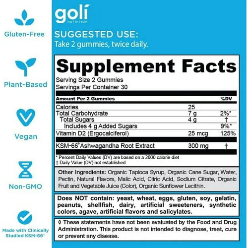 Ashwagandha GOLI (60 gomitas)