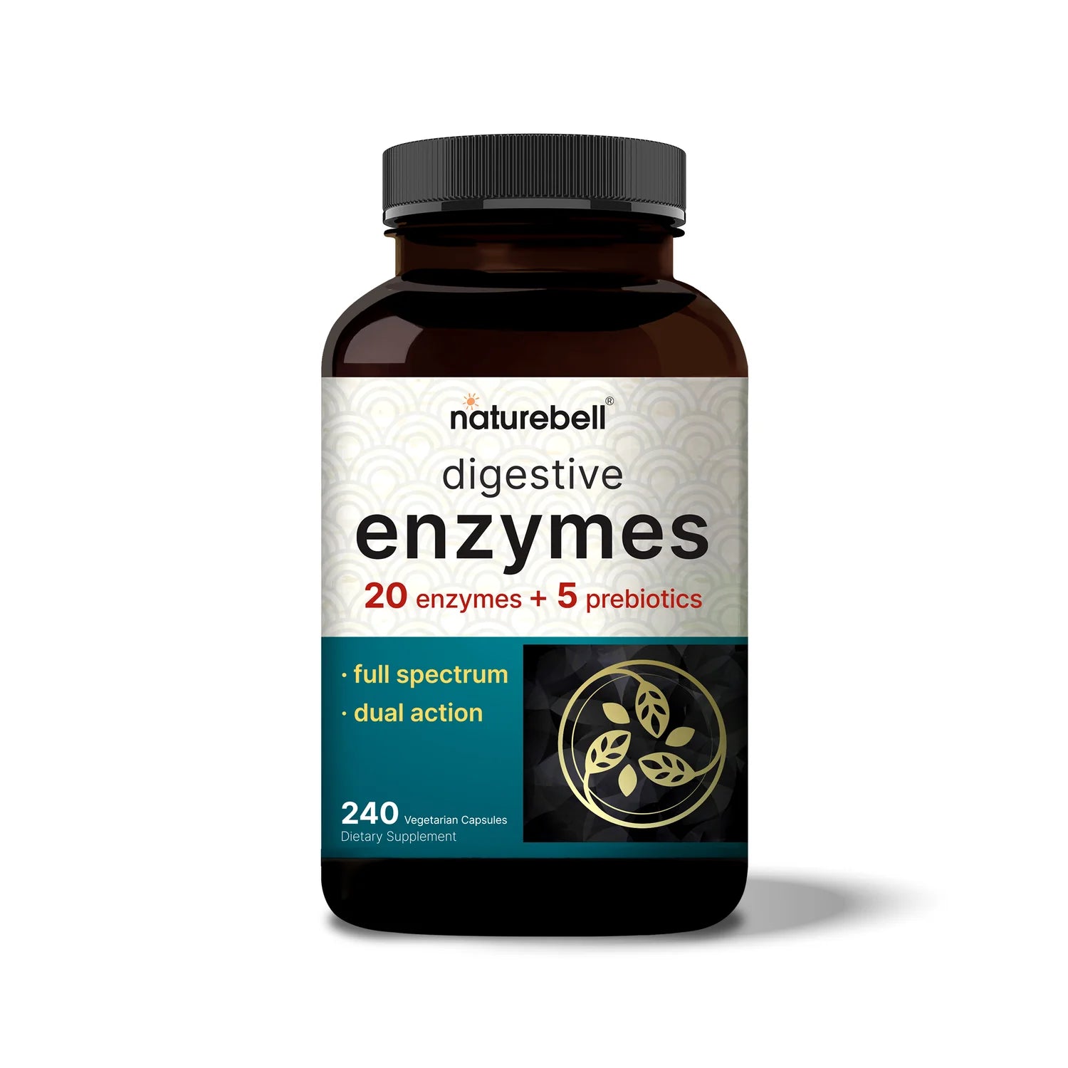 Enzimas Digestivas + Prebióticos NatureBell (240 cápsulas)