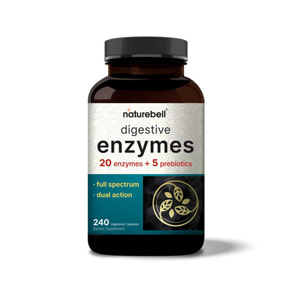 Enzimas Digestivas + Prebióticos NatureBell (240 cápsulas)