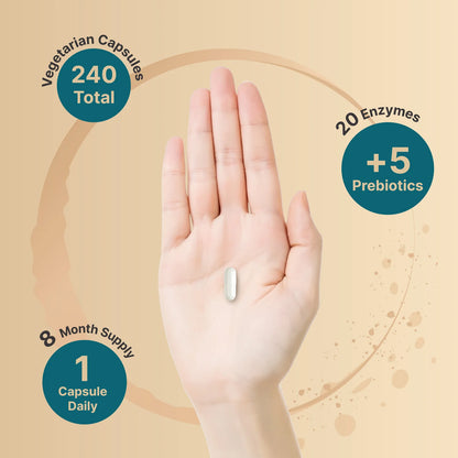 Enzimas Digestivas + Prebióticos NatureBell (240 cápsulas)