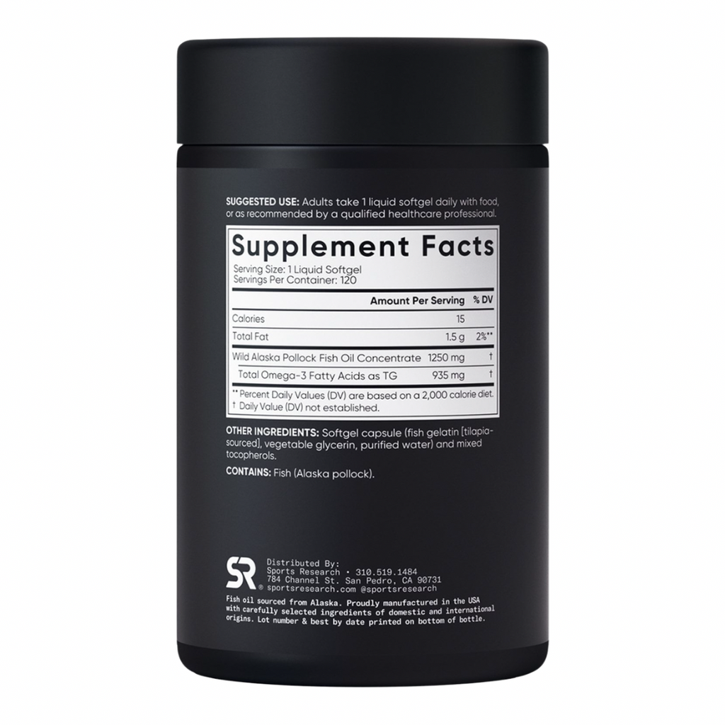 Omega 3 Fish Oil Alaskan Sports Research (120 softgels)