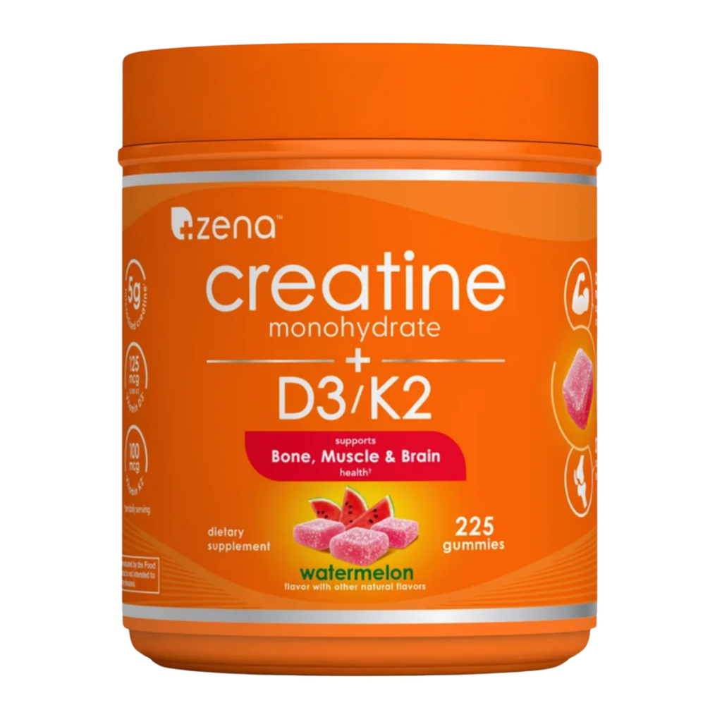 Creatina Monohidratada + D3K2 Zena (225 gomas)