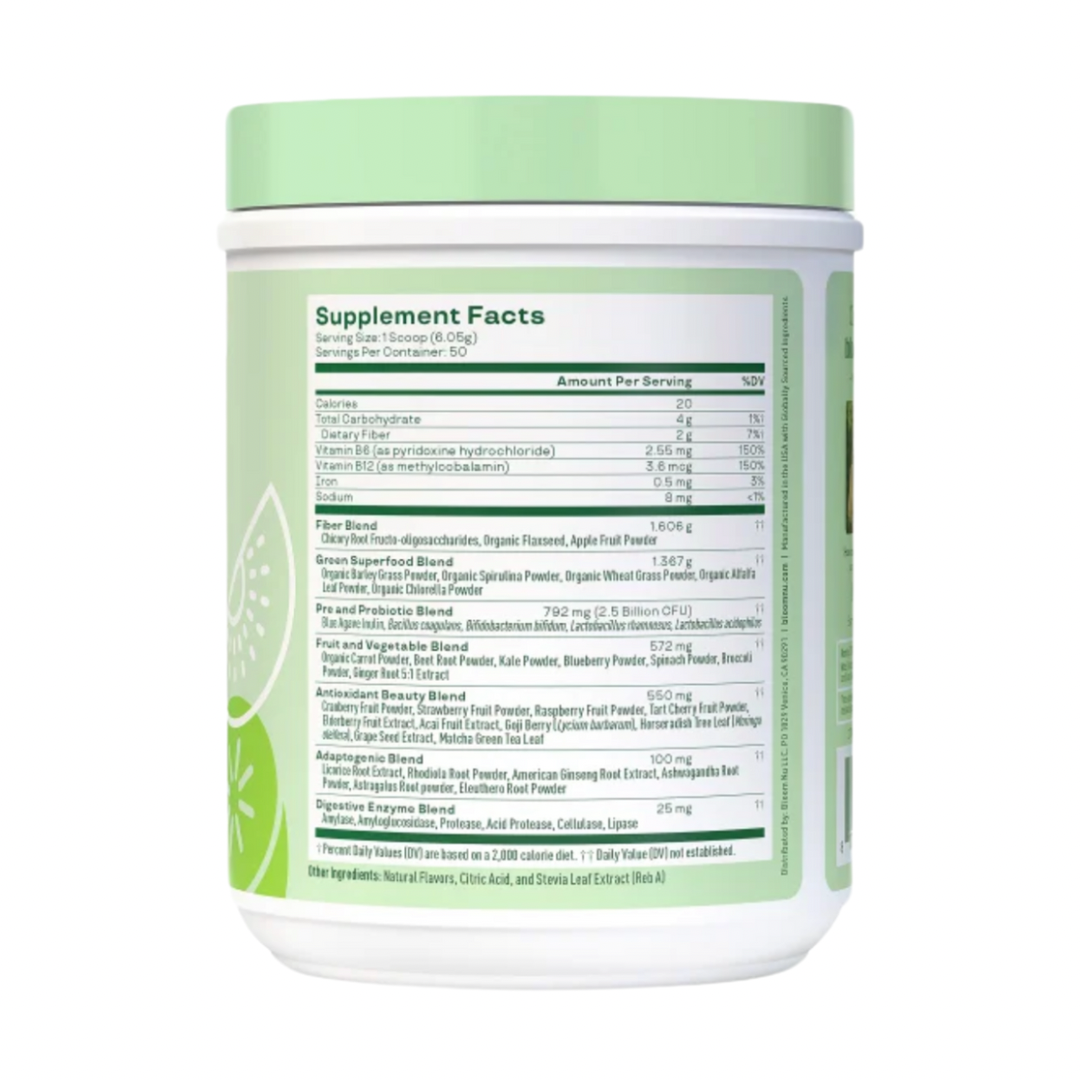Bloom Greens & Superfoods (Enzimas digestivas, prebióticos y probióticos) Strawberry Kiwi (50 servicios)