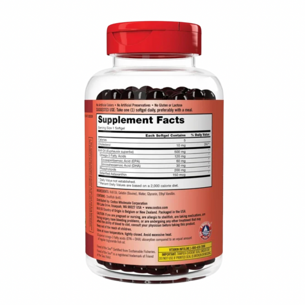 Krill Oil Kirkland 500mg (180 softgels)