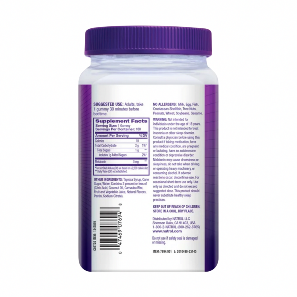 Melatonina NATROL 5mg (180 gomitas)